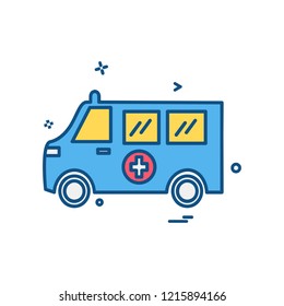 Ambulance icon design vector