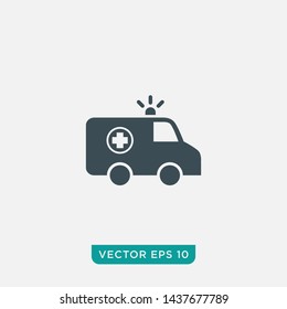 Ambulance Icon Design, Vector EPS10
