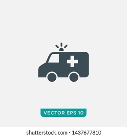 Ambulance Icon Design, Vector EPS10
