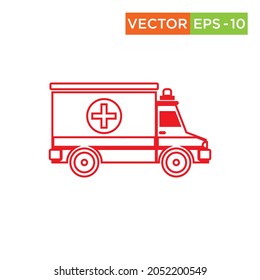Ambulance Icon design vector eps10 for print and web use