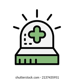 ambulance icon design, vector illustration with line style, best used for banner or web application
