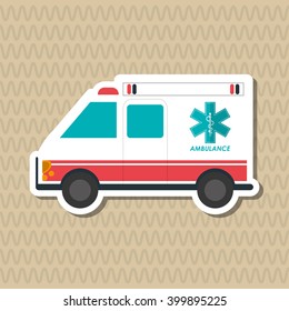 Ambulance icon design , vector illustration