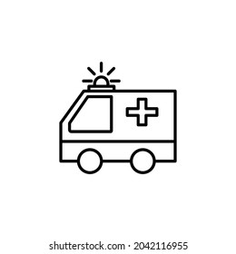 Ambulance Icon design,  Ambulance Vehicle Icon Vector, Ambulance vehicle medical evacuation, Vector illustration.