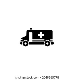 ambulance icon designed in solid style and glyph style in transport icon theme