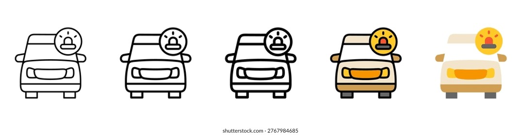 Ambulance Icon With Differences and Colors