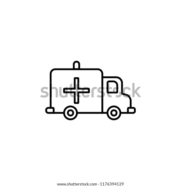 Ambulance icon. Element of blood donation icon for\
mobile concept and web apps. Thin line Ambulance icon can be used\
for web and mobile
