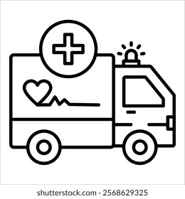 Ambulance Icon Element For Design