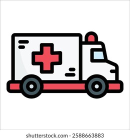 Ambulance Icon Element For Design