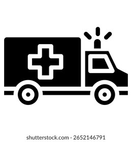 Elemento de icono de ambulancia para diseño