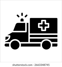 Elemento de icono de ambulancia para diseño