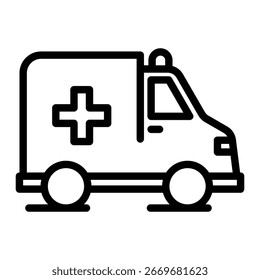 Elemento de icono de ambulancia para diseño