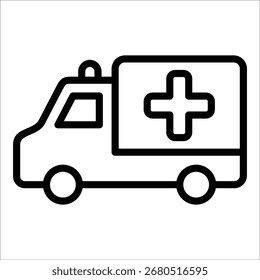Elemento de icono de ambulancia para diseño