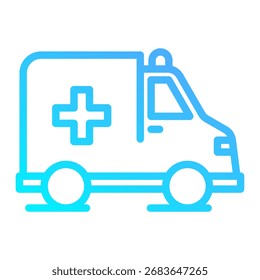 Elemento de icono de ambulancia para diseño