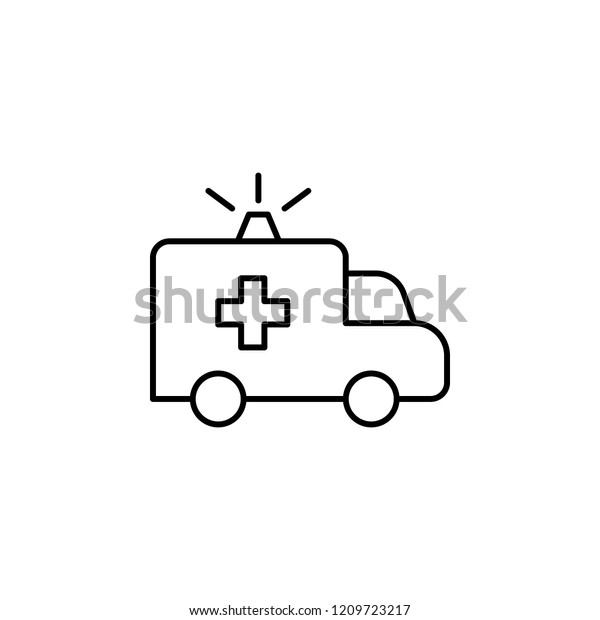 ambulance icon. Element of medicine for\
mobile concept and web apps icon. Thin line icon for website design\
and development, app development. Premium\
icon