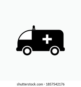 Ambulance Icon. Emergencies Car Symbol - Vector Logo Template.