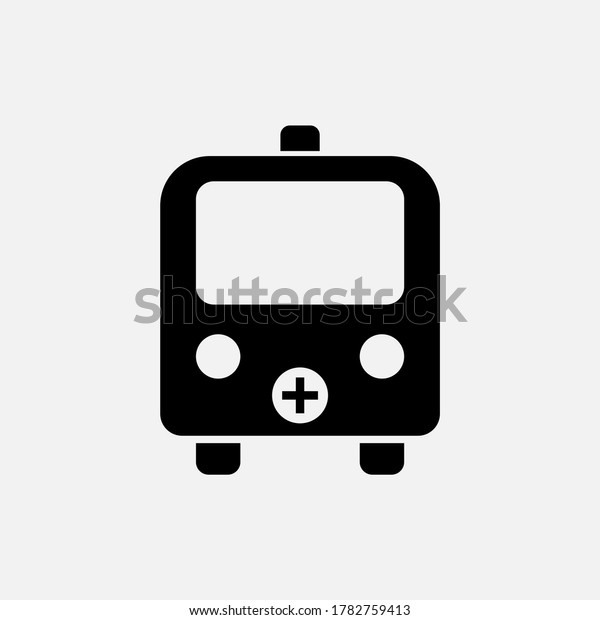 Ambulance icon. Emergency help symbol. Medical\
vehicle sign.