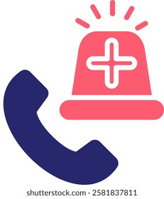 Ambulance Icon Fill Vector Illustration