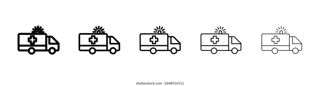Ambulance icon filled flat sign concept for web design.