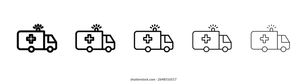 Ambulance icon filled flat sign concept for web design.