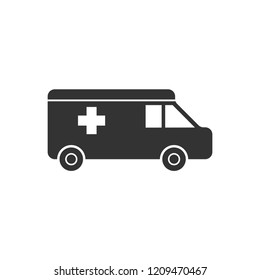 Ambulance. Icon Flat