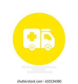  Ambulance icon Flat.