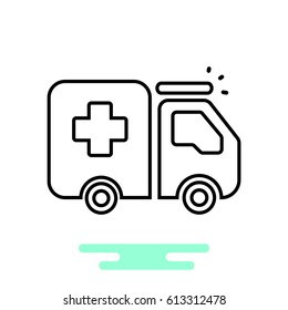  Ambulance icon Flat.
