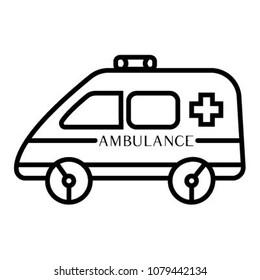 ambulance icon. flat design