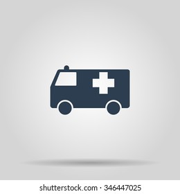 ambulance icon. Flat design style eps 10