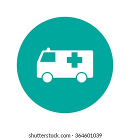 ambulance icon. Flat design style eps 10