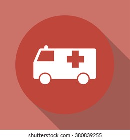 ambulance icon. Flat design style eps 10