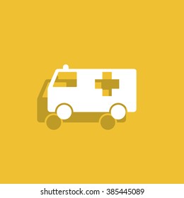 ambulance icon. Flat design style eps 10