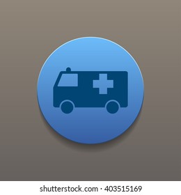 ambulance icon. Flat design style eps 10