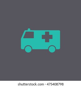 ambulance icon. Flat design style eps 10