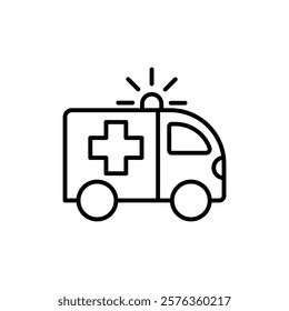 Ambulance icon Flat fill set collection