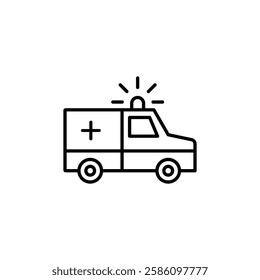 Ambulance icon Flat fill set collection