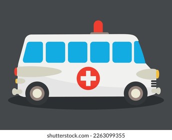 Icono de ambulancia. Ilustración plana del icono del vector de ambulancia para el diseño web