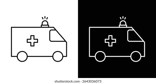 Ambulance icon Flat style logo vector. perfect for UI designs