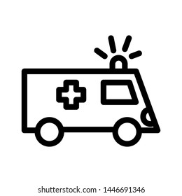 Ambulance icon glyph ,science doctor profesional , vector 

tempate design logo isolated emblem illustration , outline 

solid background white