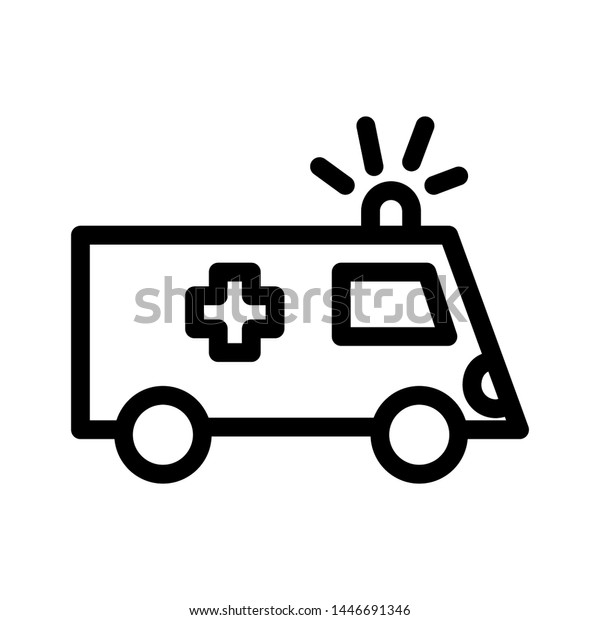 Ambulance icon glyph ,science doctor profesional ,\
vector \
\
tempate design logo isolated emblem illustration ,\
outline \
\
solid background\
white