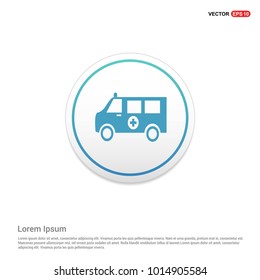 ambulance icon Hexa White Background icon template
