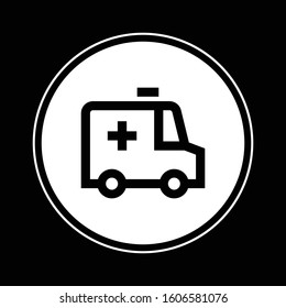 Ambulance icon illustration isolated vector symbol symbol
