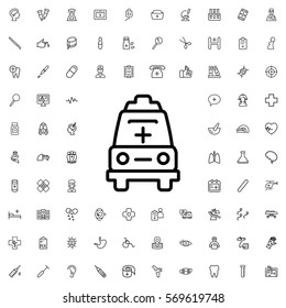 ambulance icon illustration isolated vector sign symbol