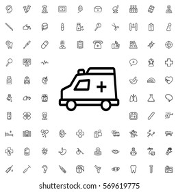 ambulance icon illustration isolated vector sign symbol