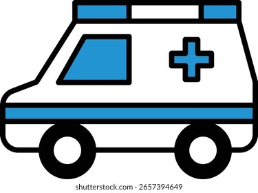 Ilustración de icono de ambulancia. Imagen de Vector. Conveniente.