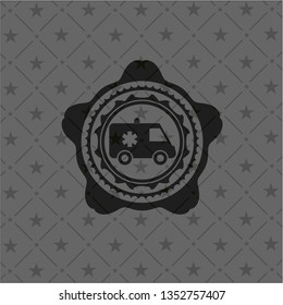 ambulance icon inside black badge