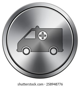 Ambulance icon. Internet button on white background. EPS10 Vector. 