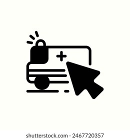 ambulance icon, isolated black style icon