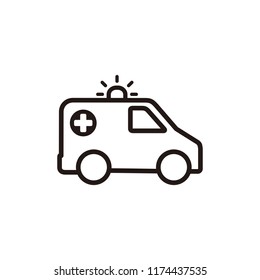 Ambulance icon isolated on white background