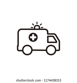 Ambulance icon isolated on white background