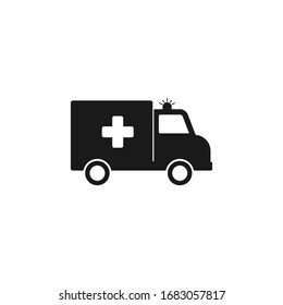 ambulance icon isolated on white, vector Illustration